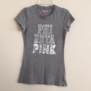 Cute Light heather gray Pink T-shirts